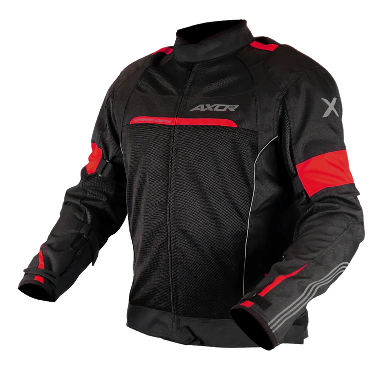 AXOR Cruise 2 Black Red Jackets Riding Gears