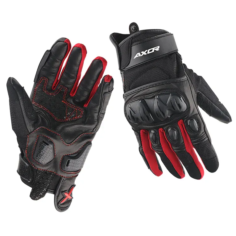 Axor Viper Black Red Gloves Riding Gear