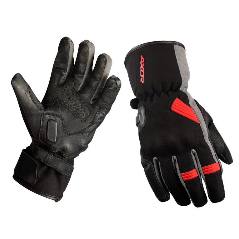 AXOR Sela Water Proof Gloves Black Grey Jackets Riding Gears