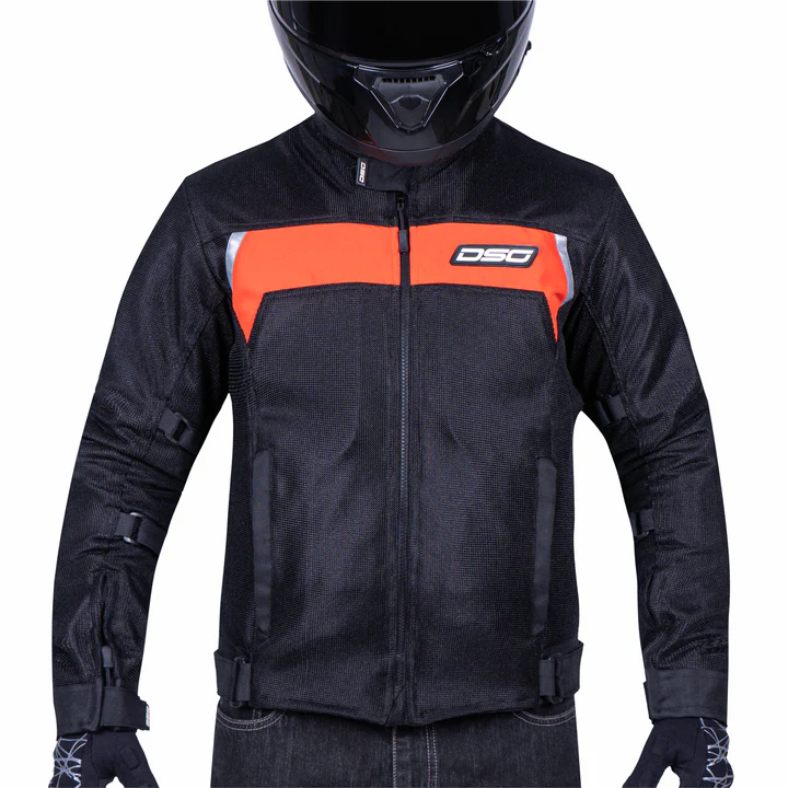 DSG Roadster Blk Red Jacket Riding Gears