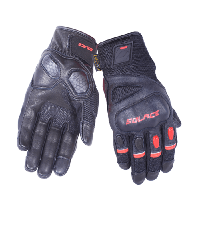 SOLACE Rival Red Gloves Riding Gears