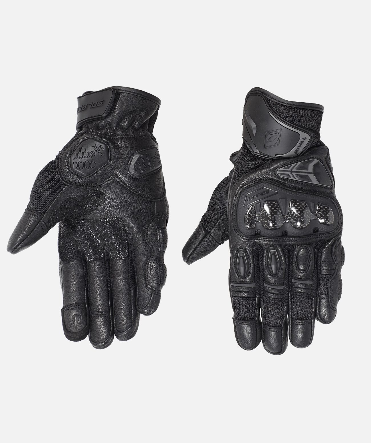 SOLACE Rival Urban Black Gloves Riding Gears