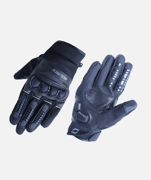 SOLACE Vento Black Gloves Riding Gears