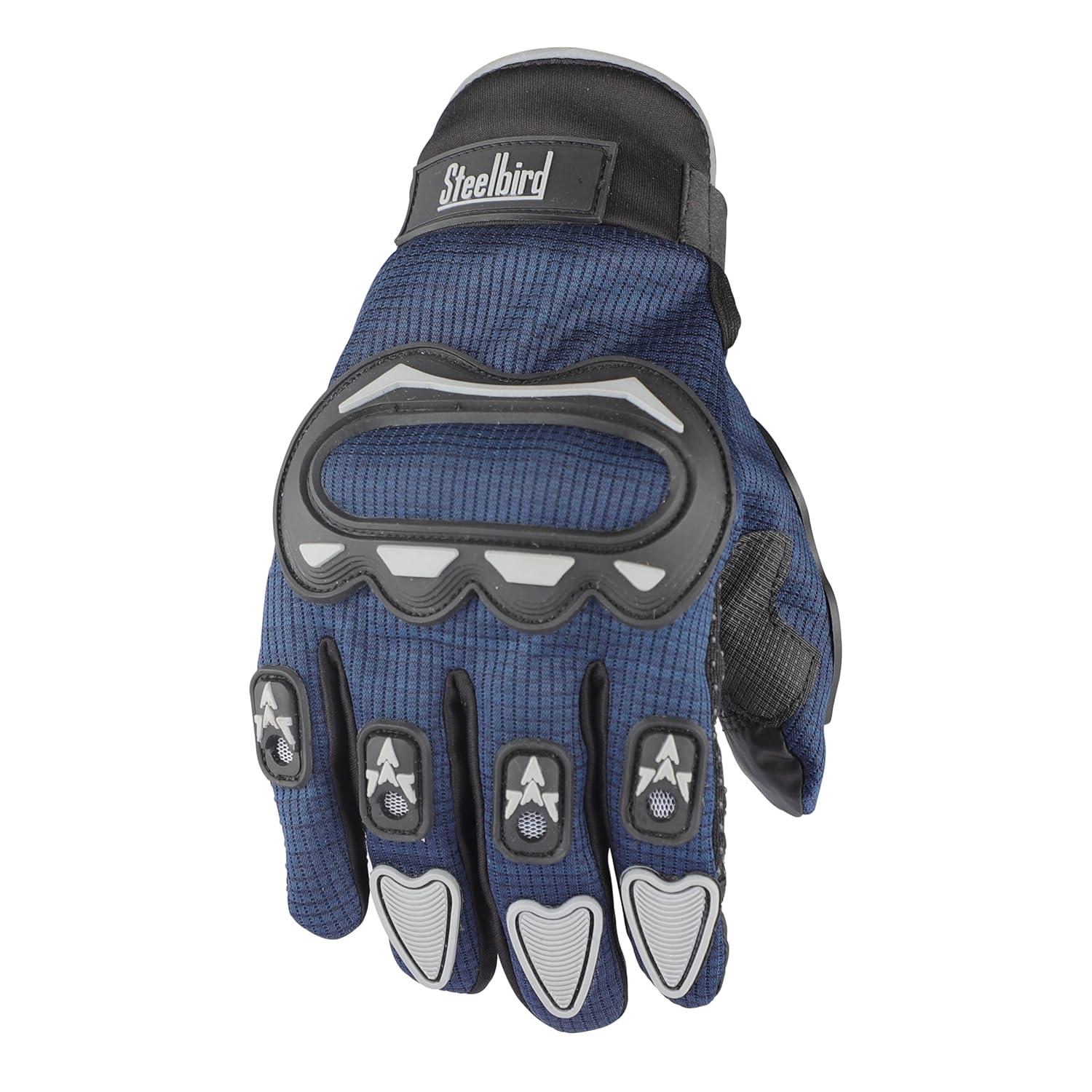 STEELBIRD Blue Grey Gloves Riding Gears