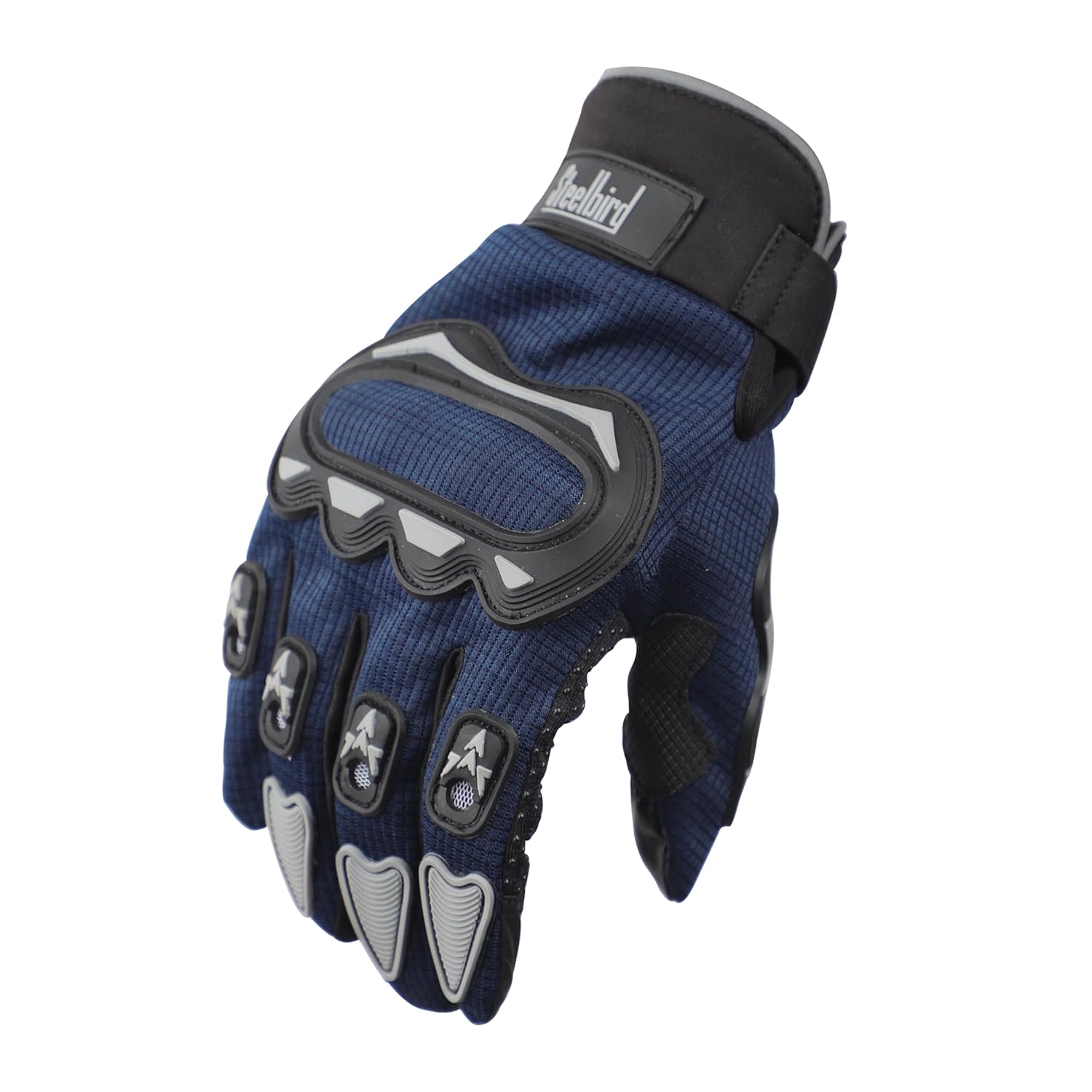 STEELBIRD Blue Grey Gloves Riding Gears